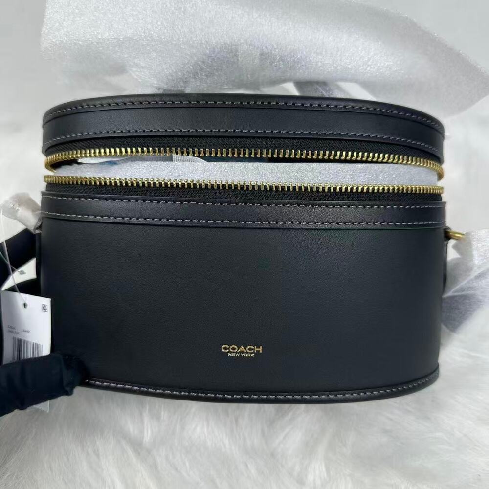 COACH Originals Trail Bag Crossbody Vanity Case In Leather/Gold/Black CBG93 New